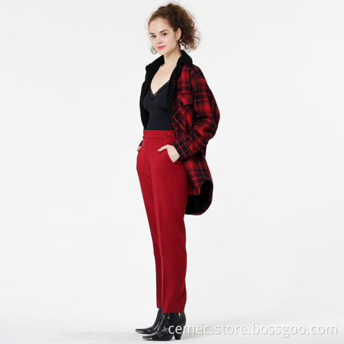 High Waist Women's Casual Trousers